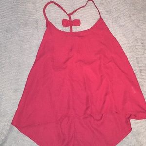 Maroon Tank with Bows Down the back